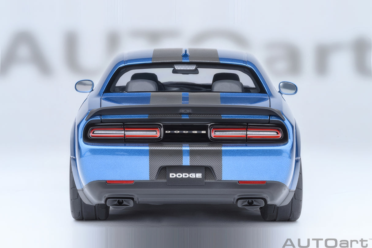 AUTOart 1:18 Dodge Challenger SRT Super Stock 2023, Frostbite/Blue (71767)
