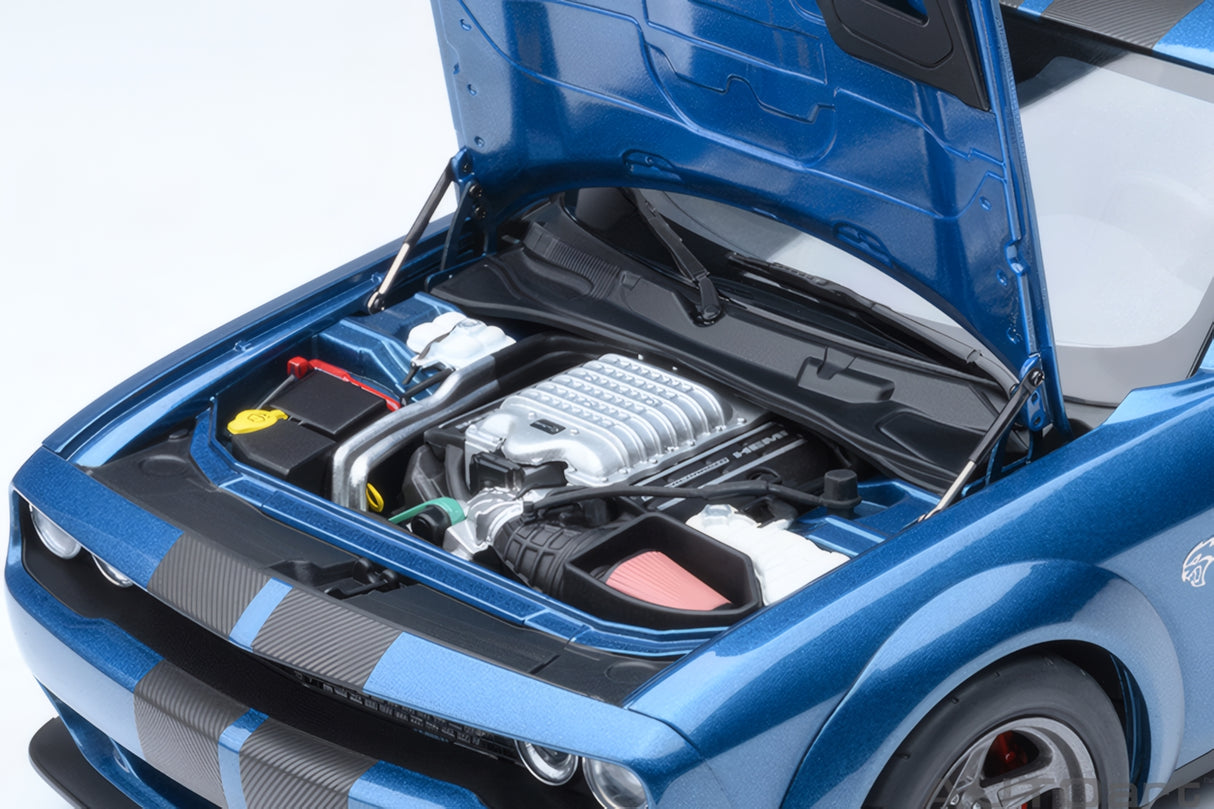 AUTOart 1:18 Dodge Challenger SRT Super Stock 2023, Frostbite/Blue (71767)