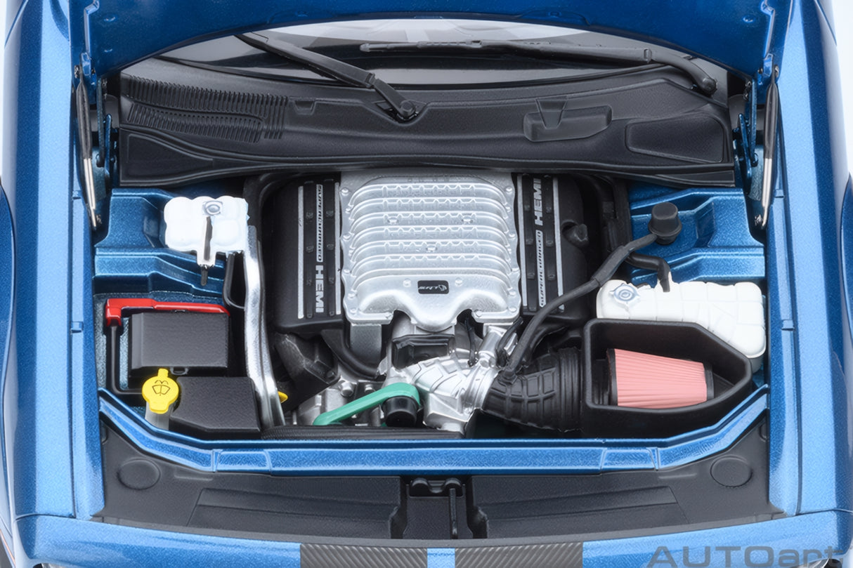 AUTOart 1:18 Dodge Challenger SRT Super Stock 2023, Frostbite/Blue (71767)