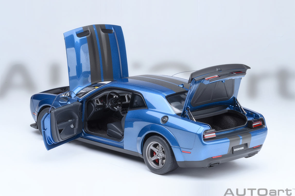 AUTOart 1:18 Dodge Challenger SRT Super Stock 2023, Frostbite/Blue (71767)