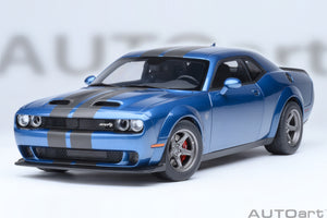 AUTOart 1:18 Dodge Challenger SRT Super Stock 2023, Frostbite/Blue (71767)