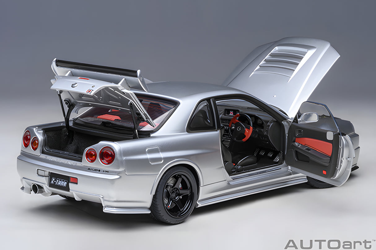 AUTOart 1:18 Nissan Skyline GT-R (R34) Z-Tune, Z-Tune Silver (77461)