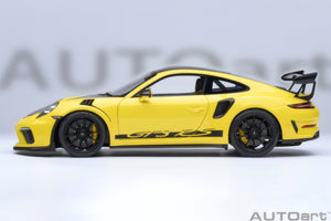 AUTOart 1:18 Porsche 911 (991.2) GT3 RS, Weissach Package, Racing Yellow (78178)