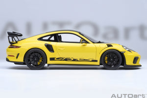AUTOart 1:18 Porsche 911 (991.2) GT3 RS, Weissach Package, Racing Yellow (78178)