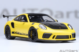 AUTOart 1:18 Porsche 911 (991.2) GT3 RS, Weissach Package, Racing Yellow (78178)