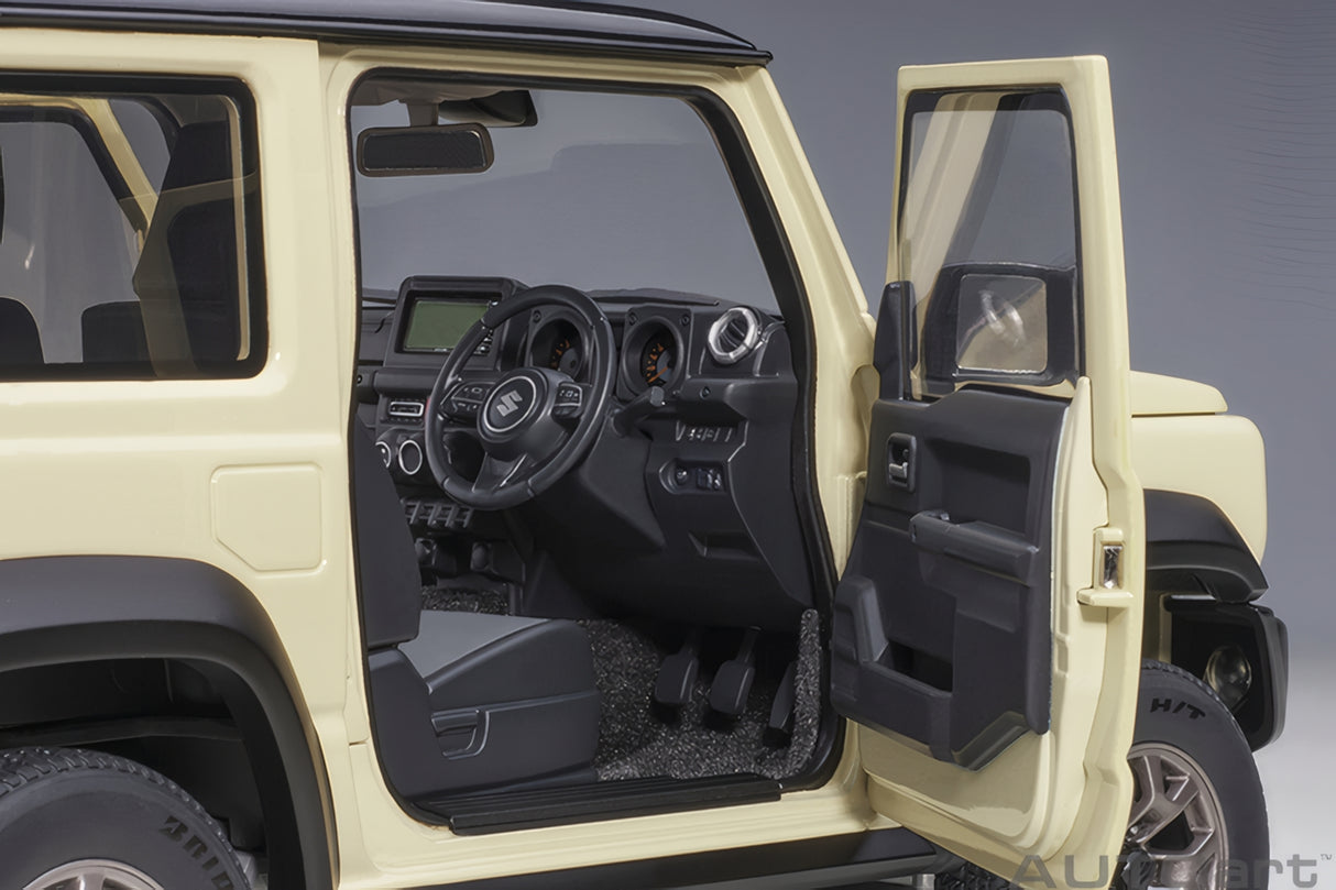 AUTOart 1:18 Suzuki Jimny (JB74), Chiffon Ivory Metallic/Black Roof (78510)