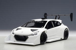 AUTOart 1:18 Peugeot 206 T16 Pikes Peak Race Car 2013, Plain Color Version, White (81355)