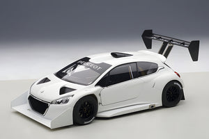 AUTOart 1:18 Peugeot 206 T16 Pikes Peak Race Car 2013, Plain Color Version, White (81355)