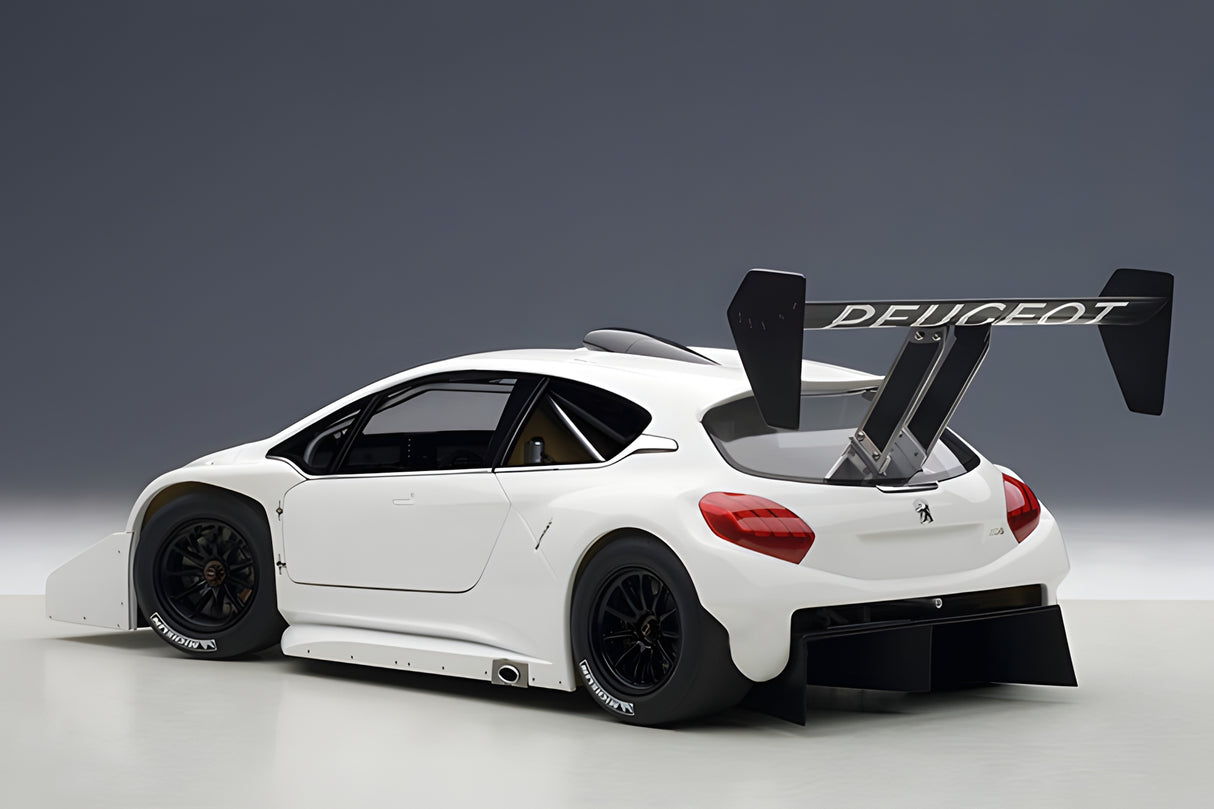 AUTOart 1:18 Peugeot 206 T16 Pikes Peak Race Car 2013, Plain Color Version, White (81355)