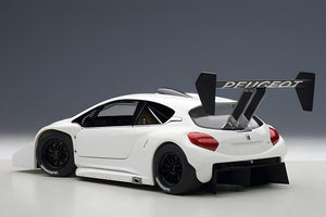 AUTOart 1:18 Peugeot 206 T16 Pikes Peak Race Car 2013, Plain Color Version, White (81355)