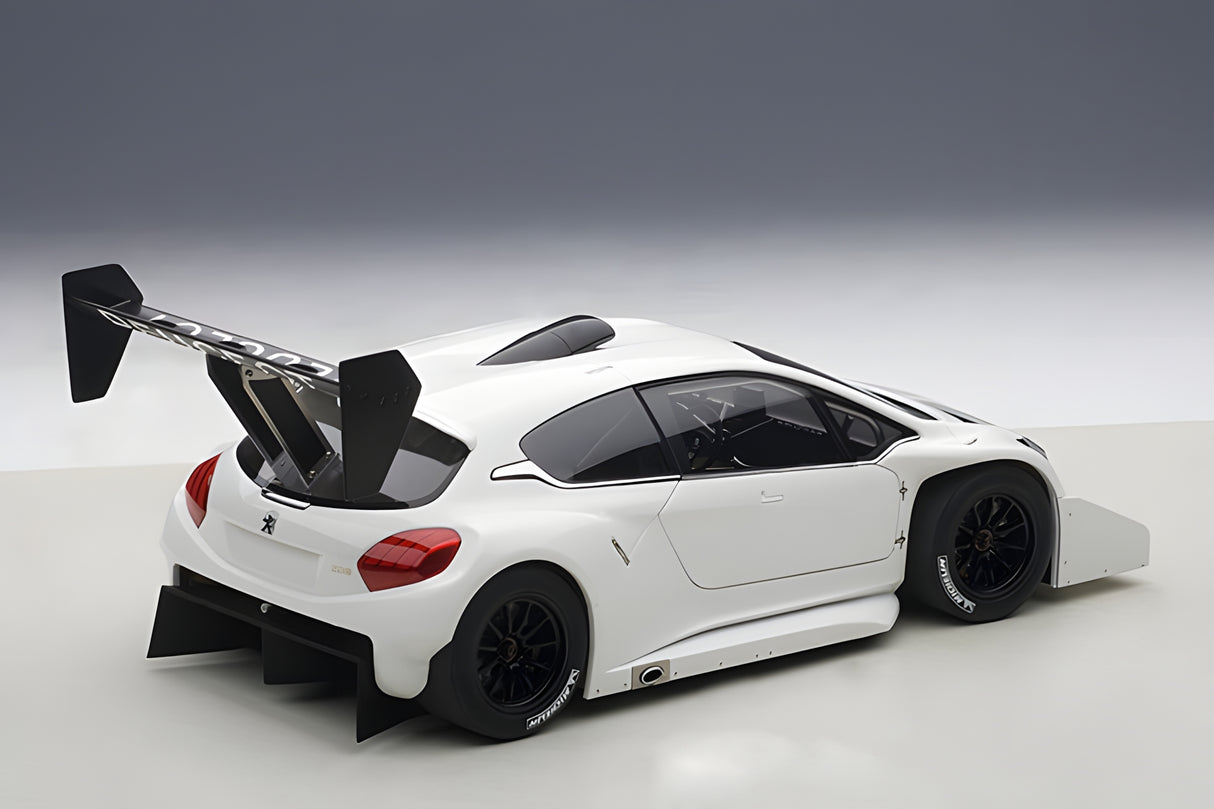 AUTOart 1:18 Peugeot 206 T16 Pikes Peak Race Car 2013, Plain Color Version, White (81355)