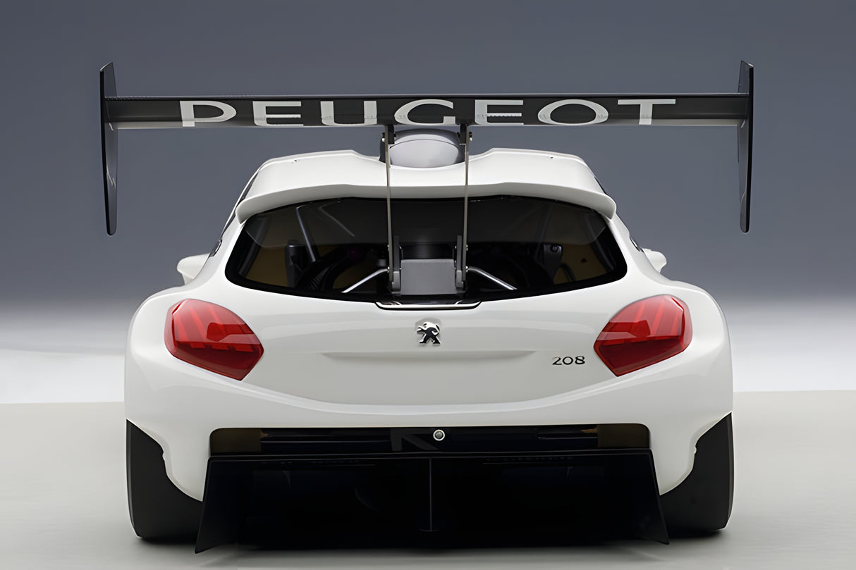AUTOart 1:18 Peugeot 206 T16 Pikes Peak Race Car 2013, Plain Color Version, White (81355)