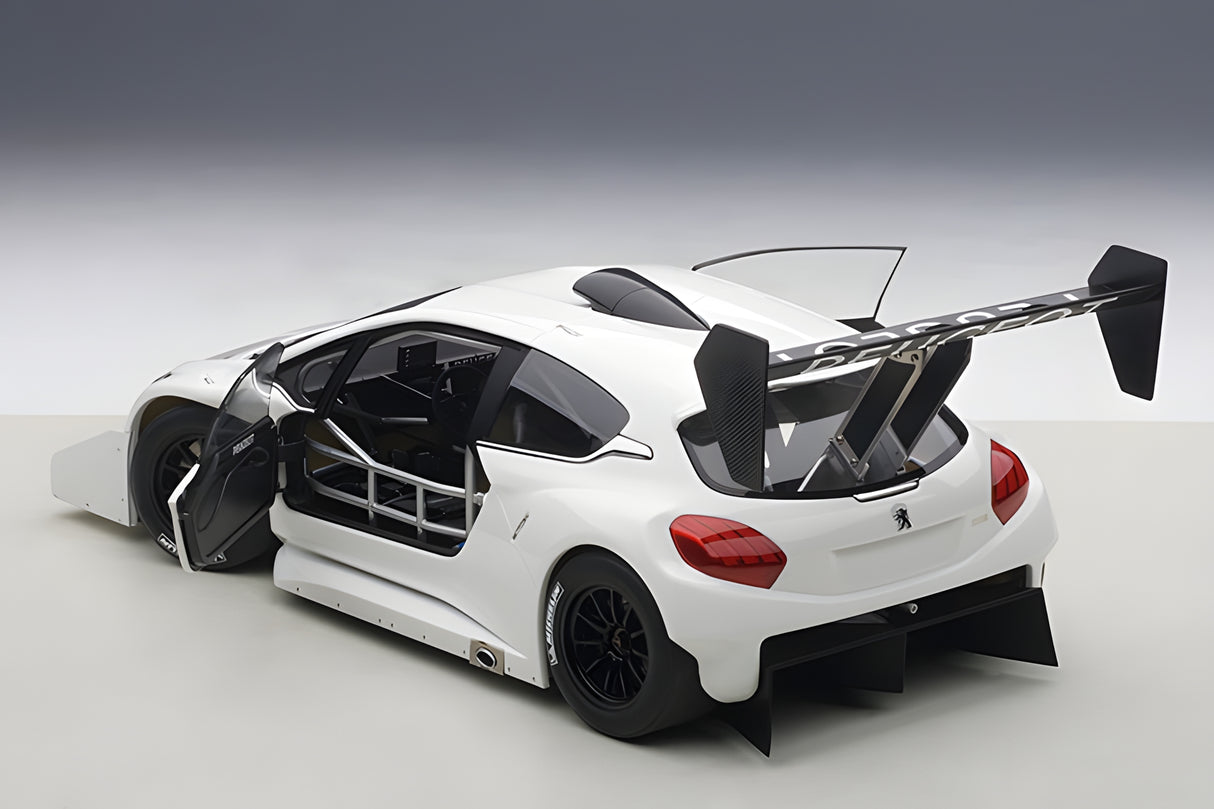 AUTOart 1:18 Peugeot 206 T16 Pikes Peak Race Car 2013, Plain Color Version, White (81355)