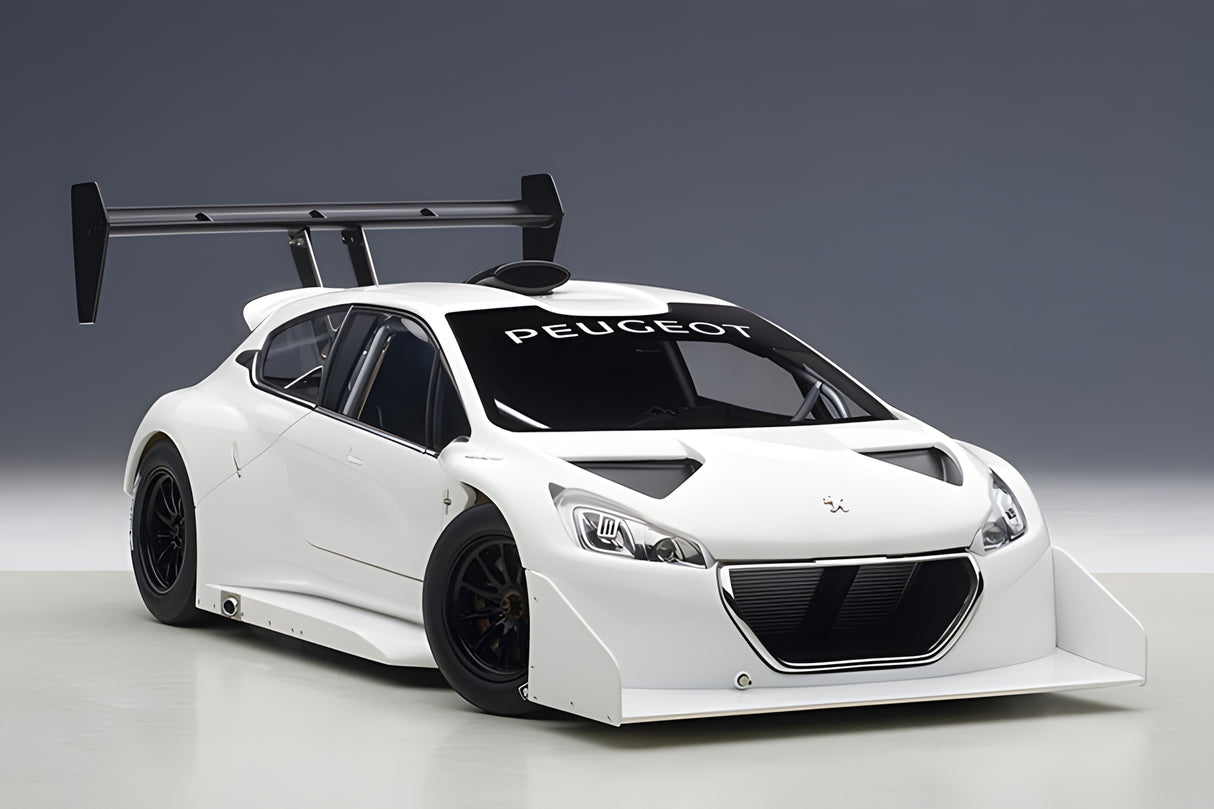 AUTOart 1:18 Peugeot 206 T16 Pikes Peak Race Car 2013, Plain Color Version, White (81355)