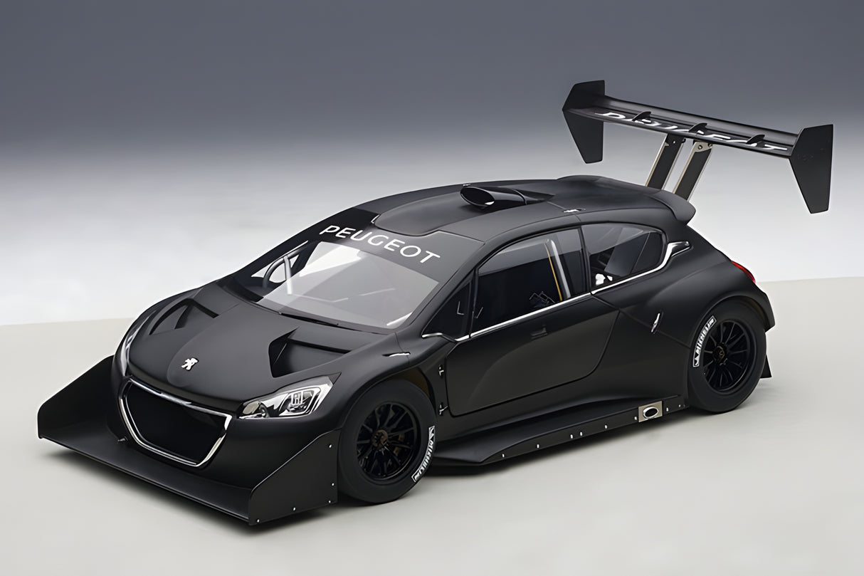 AUTOart 1:18 Peugeot 206 T16 Pikes Peak Race Car 2013, Plain Color Version, Black (81356)