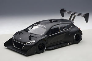AUTOart 1:18 Peugeot 206 T16 Pikes Peak Race Car 2013, Plain Color Version, Black (81356)