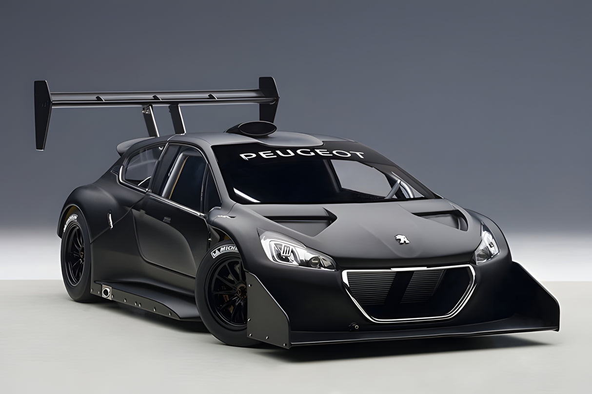 AUTOart 1:18 Peugeot 206 T16 Pikes Peak Race Car 2013, Plain Color Version, Black (81356)