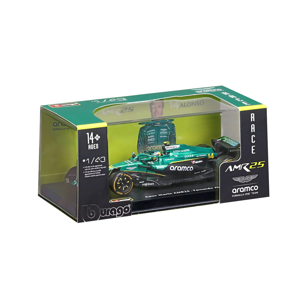 BBURAGO 1/43 ASTON MARTIN AMR25 Season Car 2025 F. Alonso (38251-A14)
