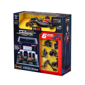 BBURAGO 1/43 RED BULL RB21 #1 MAX VERSTAPPEN – PIT STOP DIORAMA 2025 (18-38459-1)