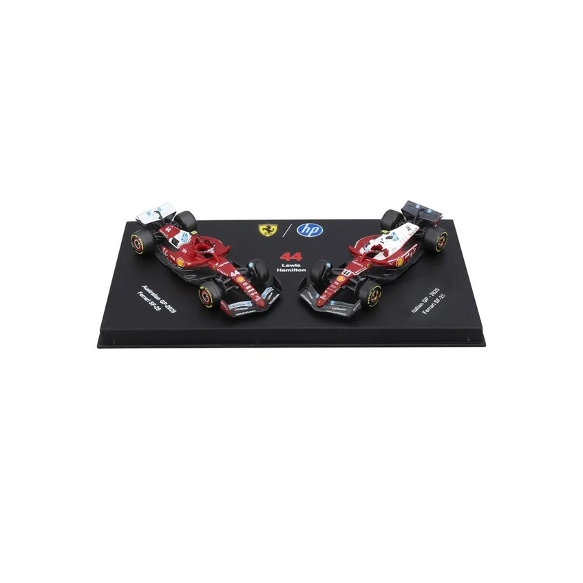 BBURAGO 1/64 FERRARI SF-25 #44 LEWIS HAMILTON – SET 2 AUTOS 2025 (18-56807-44)