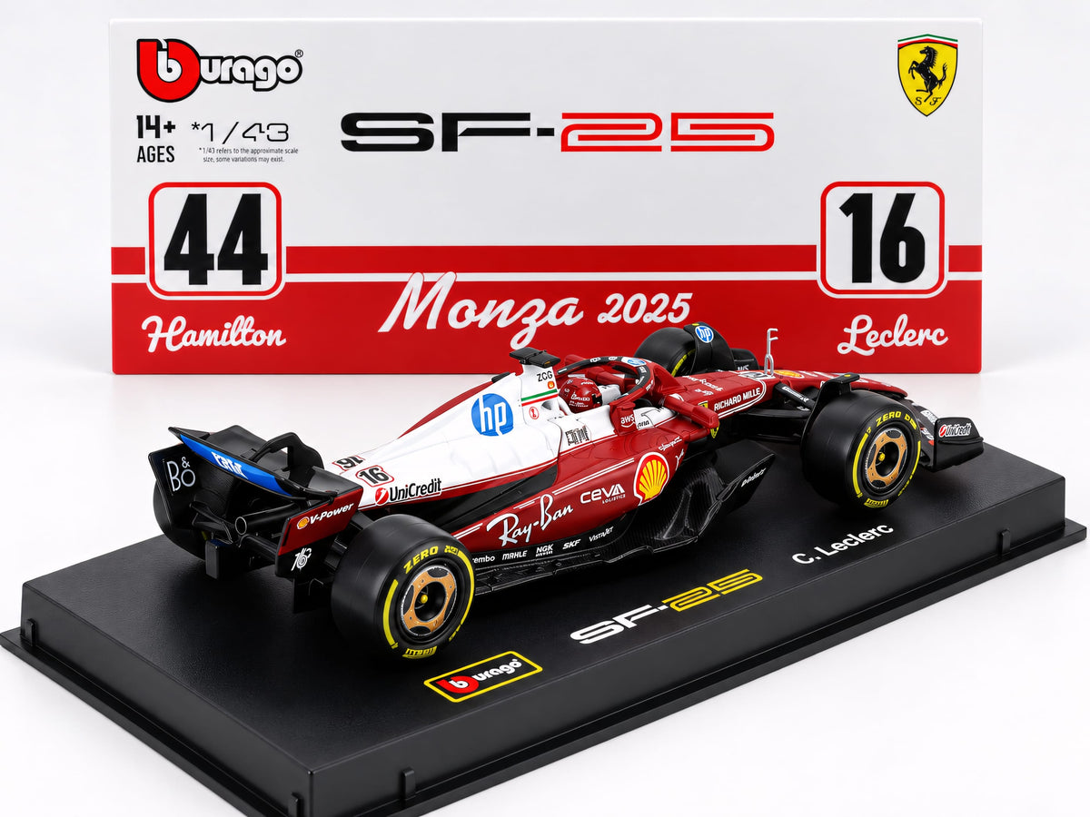 BBURAGO Ferrari 1/43 F1 SF-25 #44 Lewis Hamilton Monza Niki Lauda 50th Anniversary 2025 (18-36852MON-44-HC)