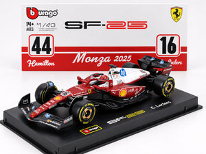 BBURAGO Ferrari 1/43 F1 SF-25 #44 Lewis Hamilton Monza Niki Lauda 50th Anniversary 2025 (18-36852MON-44-HC)