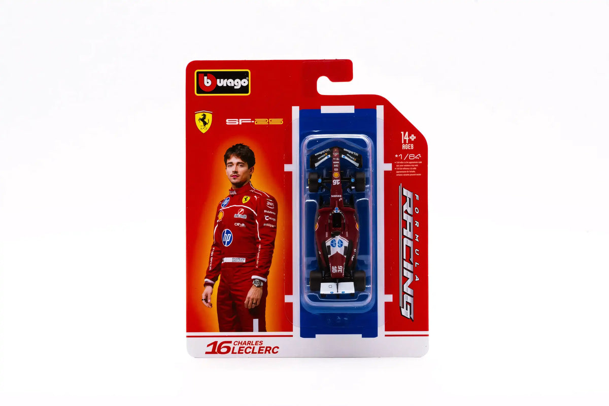 BBURAGO Ferrari 1/64 F1 SF-25 #16 Charles Leclerc 2025 (18-56801-L)