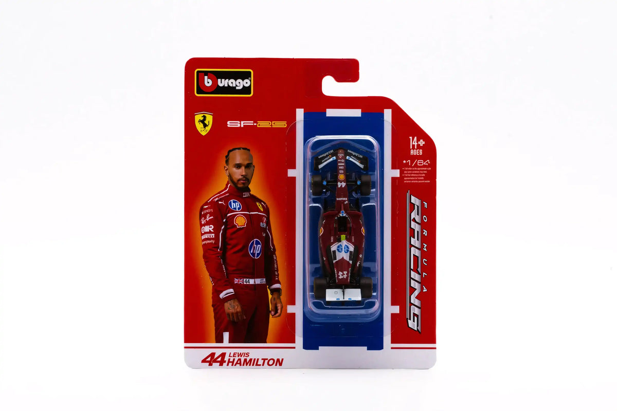 BBURAGO Ferrari 1/64 F1 SF-25 #44 Lewis Hamilton 2025 (18-56801-H)