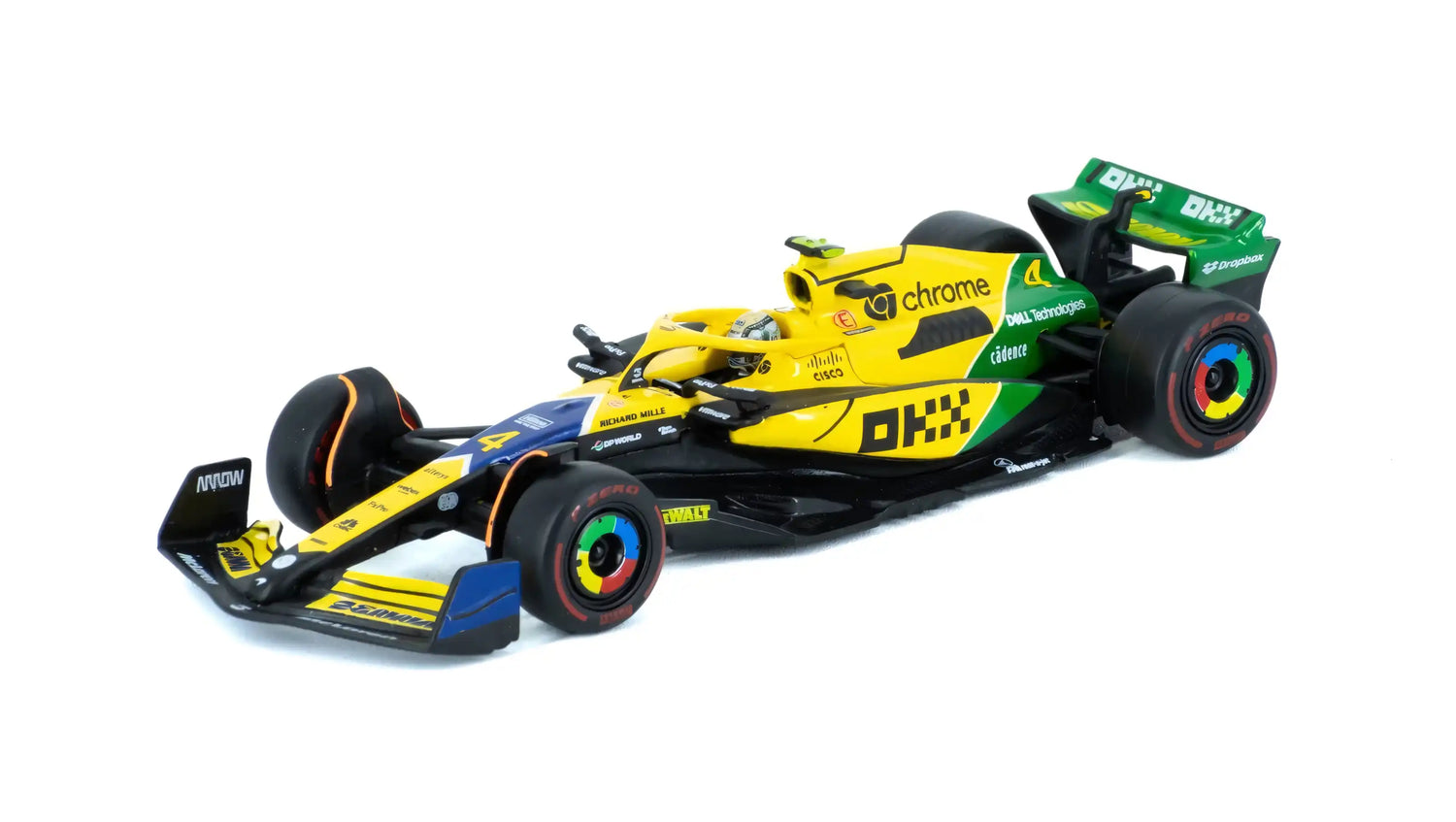 BBURAGO McLaren 1/43 F1 MCL38 #4 Lando Norris Senna Tribute Monaco GP 2024 (18-38215-N-SENNA)