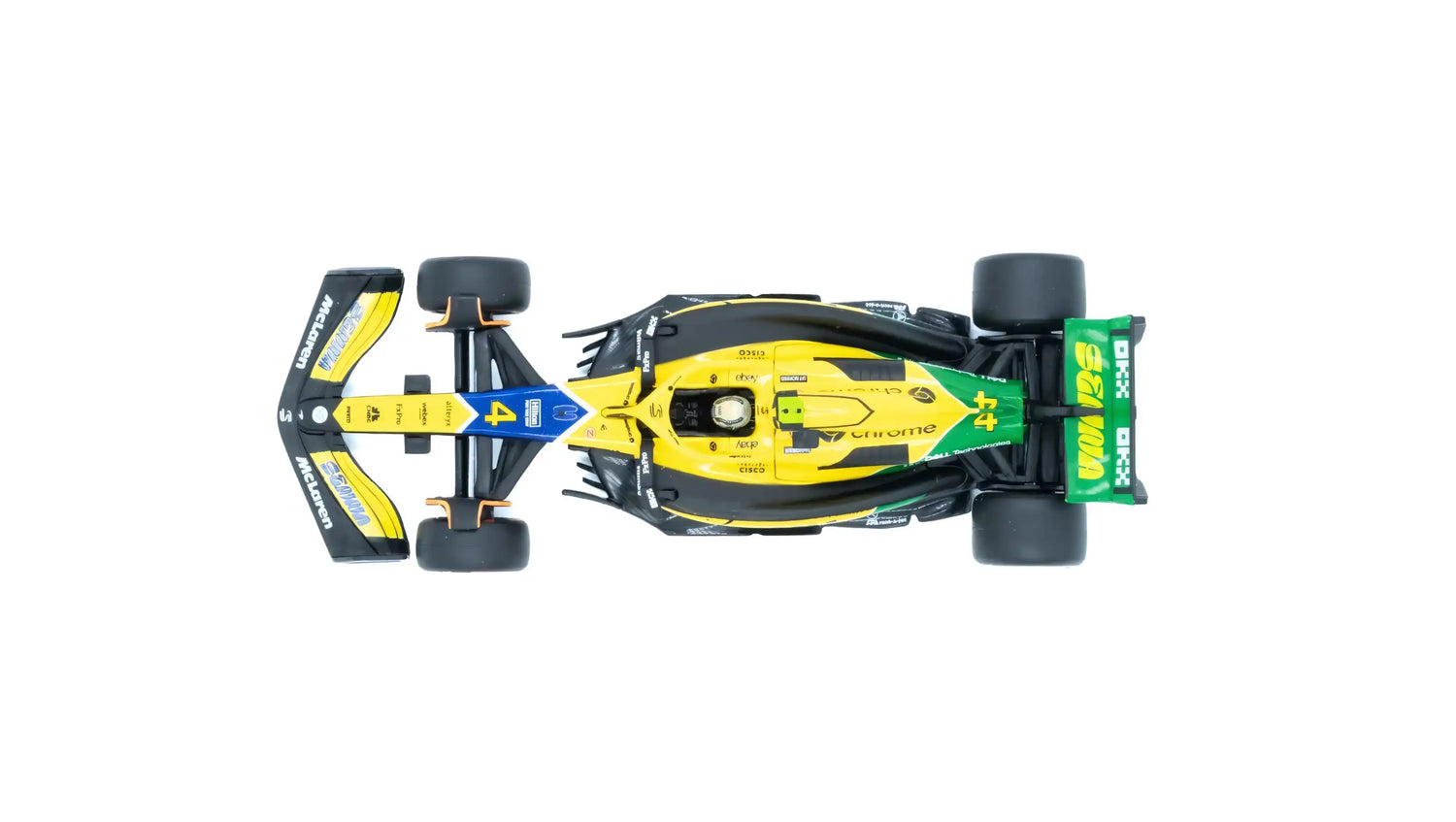 BBURAGO McLaren 1/43 F1 MCL38 #4 Lando Norris Senna Tribute Monaco GP 2024 (18-38215-N-SENNA)