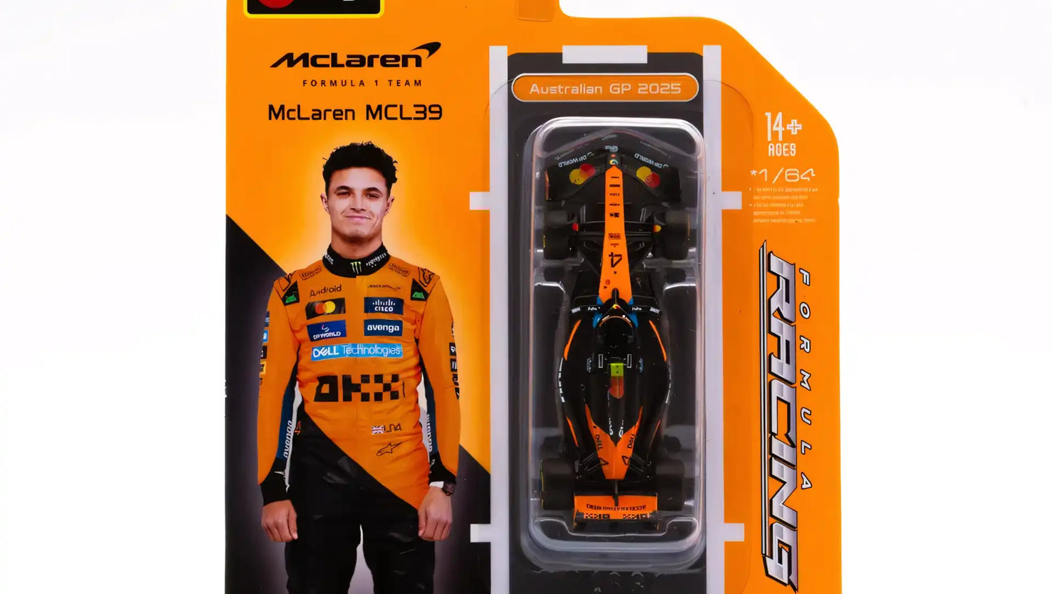 BBURAGO McLaren 1/64 F1 MCL39 #4 Lando Norris 2025 (18-58001-N)