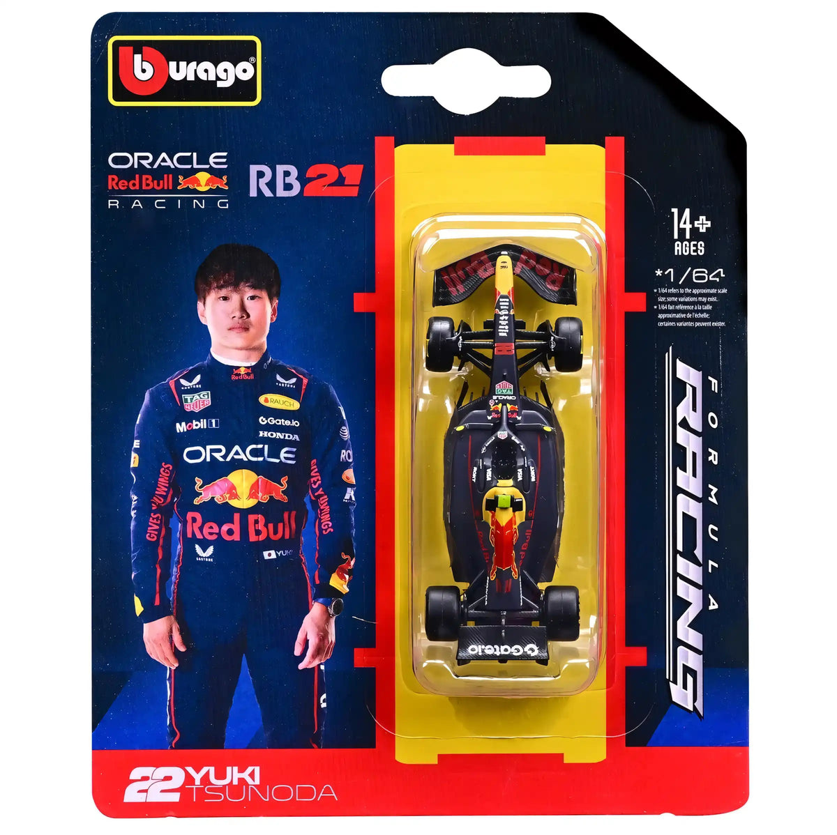 BBURAGO Red Bull Racing 1/64 F1 RB21 #22 Yuki Tsunoda 2025 (18-58003-T)
