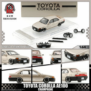 BMC 1/64 Toyota Corolla AE100 Champagne CDX Exclusive (64B0531)