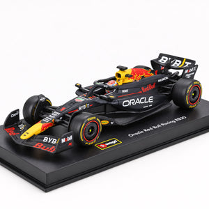 BURAGO - 1/43 - RED BULL - F1 RB20 TEAM ORACLE RED BULL RACING N 1 WORLD CHAMPION SEASON 2024 MAX VERSTAPPEN - WITH PILOT AND SHOWCASE - BLUE YELLOW RED (18-38098-V)