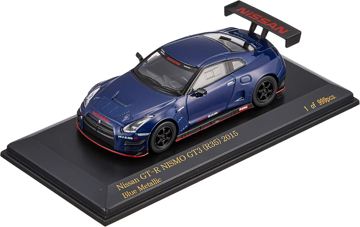 CAR-NEL 1/64 NISSAN GT-R NISMO GT3 R35 2015 METALLIC BLUE (CN640020)
