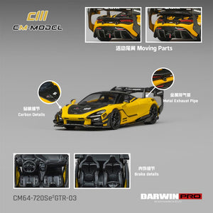 CM MODEL 1:64 DarwinPRO 720SE²GTR Pearle Yellow #99 (CM64-720Se2GTR-03)