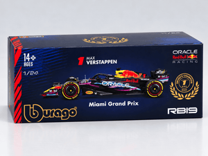 BBURAGO Red Bull Racing 1/24 F1 RB19 #1 Max Verstappen Winner Miami GP 2023 (18-28030-V-MIAMI)