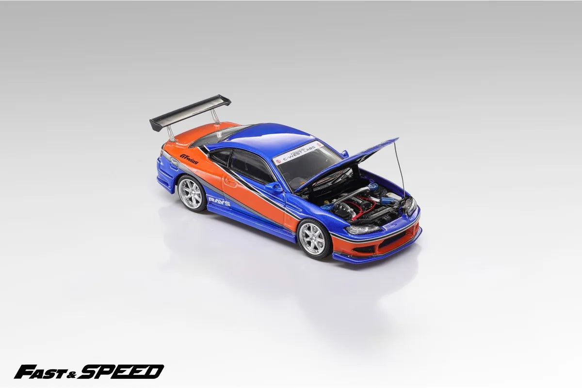 Fast Speed FS 1:64 Silvia S15 "Mona Lisa" FNF Orange-Blue Livery