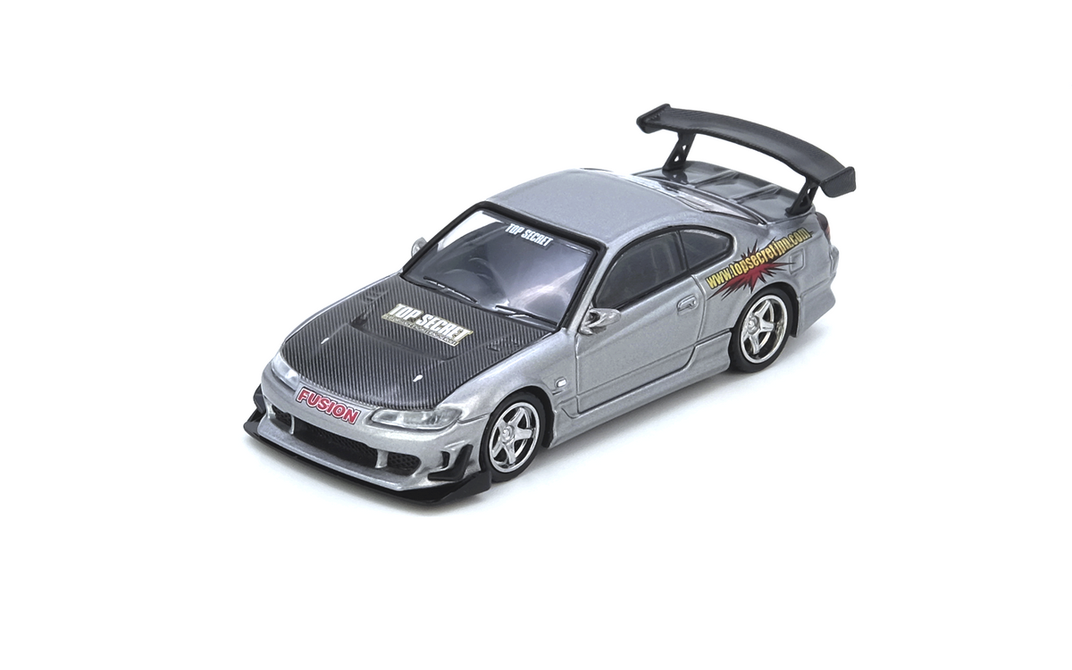 Top Secret Silvia S15 Silver Inno64 1:64, vista delantera