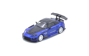 Honda S2000 J’S Racing Blue Inno64 1:64, vista delantera