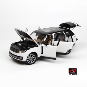 LCD MODELS 1:18 Land Rover Range Rover SV SERENITY 2022 White With Black Roof (LCD18017-BW)