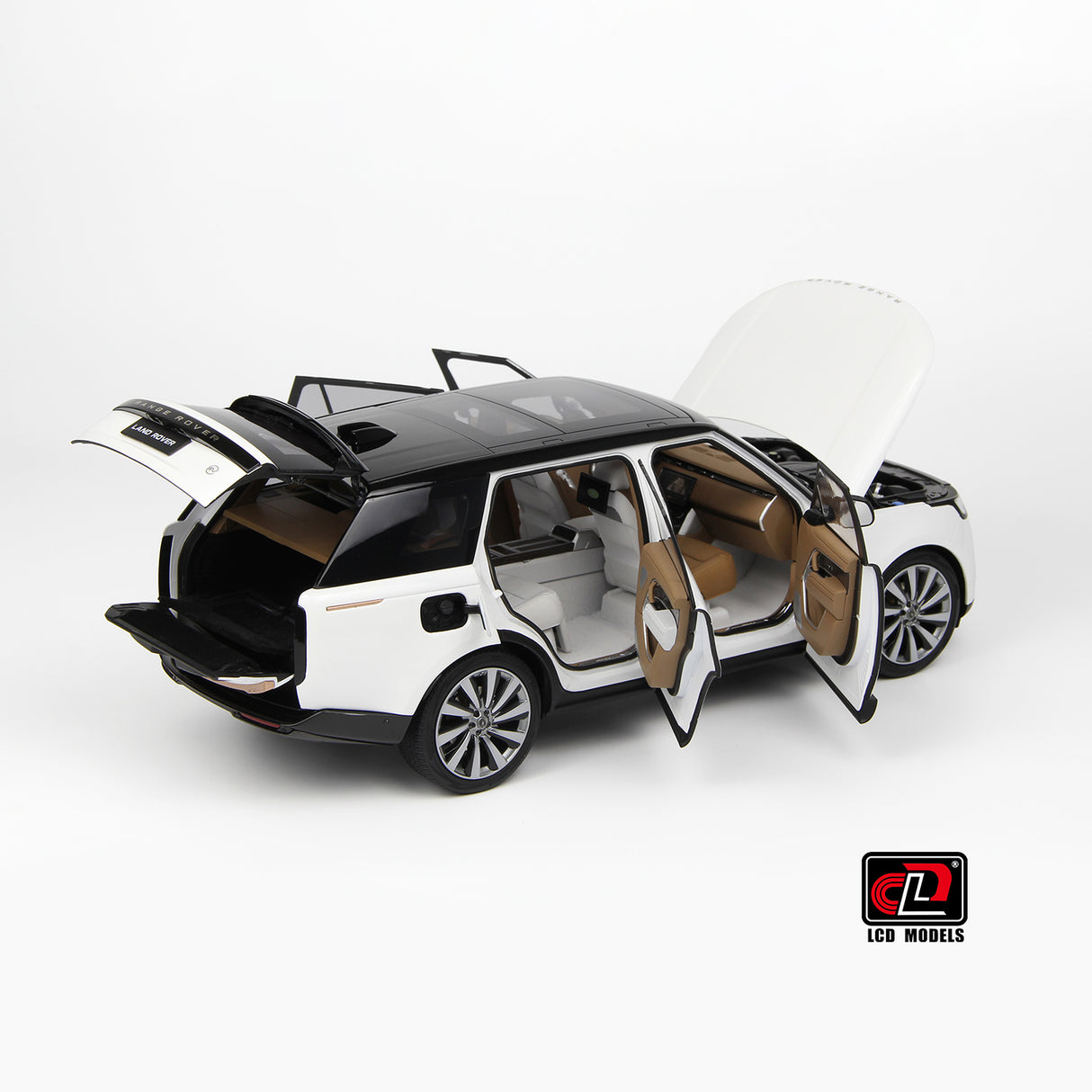 LCD MODELS 1:18 Land Rover Range Rover SV SERENITY 2022 White With Black Roof (LCD18017-BW)