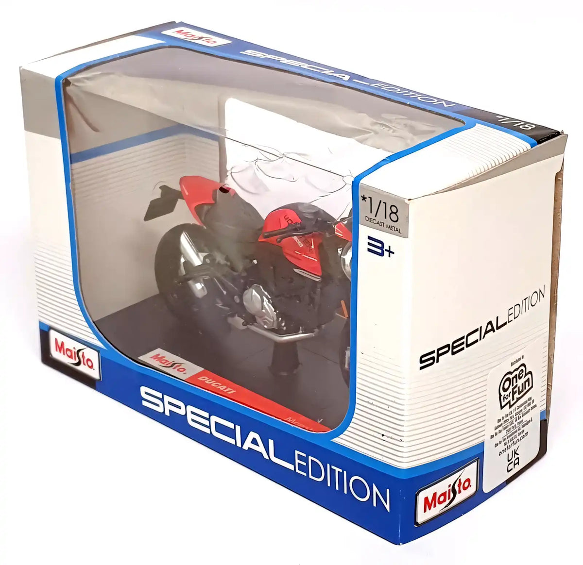 MAISTO 1/18 DUCATI MONSTER PLUS 2021 RED (39300-20131)