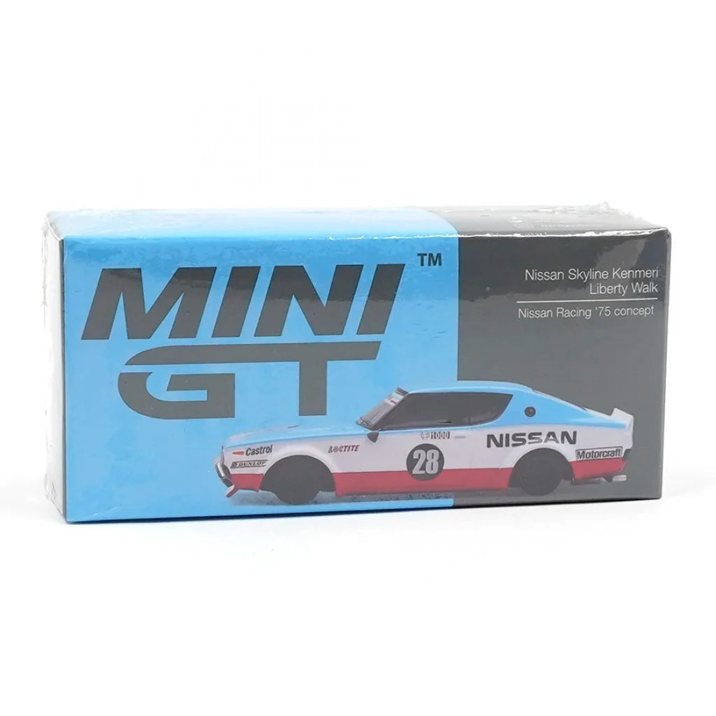 MINI GT 1/64 NISSAN SKYLINE KENMERI LIBERTY WALK RACING ’75 #28 RHD (MGT01212-R)