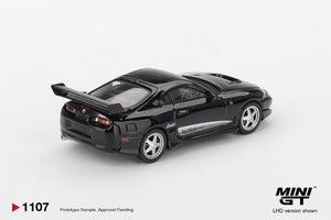 MINI GT 1/64 TOYOTA SUPRA MKIV A80 VEILSIDE COMBAT V-II BLACK LHD (MGT01107-L)