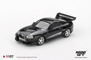 MINI GT 1/64 TOYOTA SUPRA MKIV A80 VEILSIDE COMBAT V-II BLACK LHD (MGT01107-L)