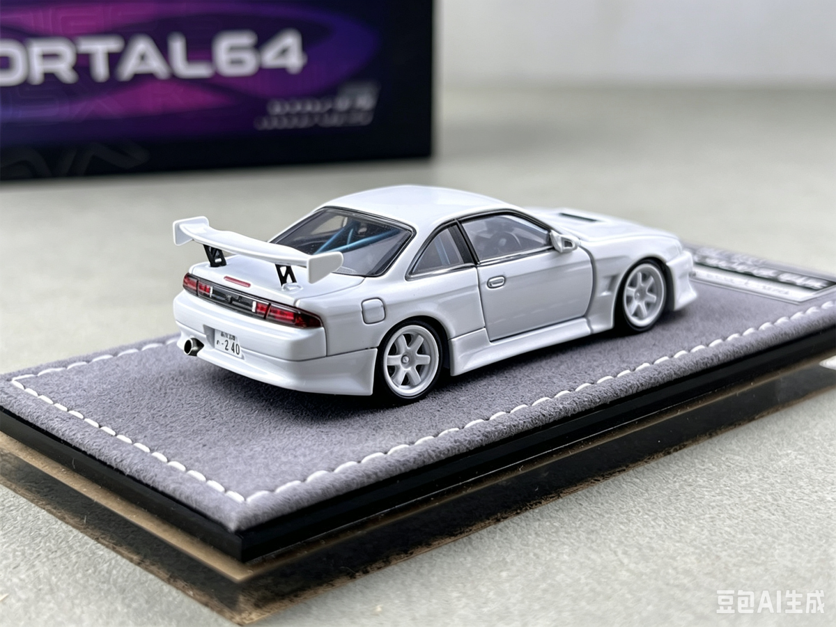 MORTAL64 1:64 Nissan Ridge Silvia S14 240SX Kouki White (MOT64S14021N)