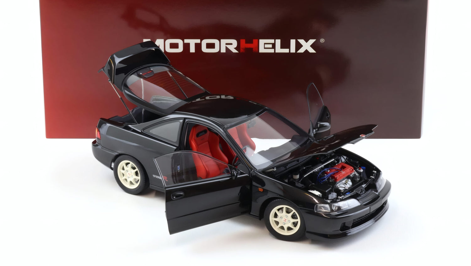 MOTORHELIX - 1/18 - HONDA - INTEGRA TYPE-R (DC2) 1997 - BLACK (M85203)