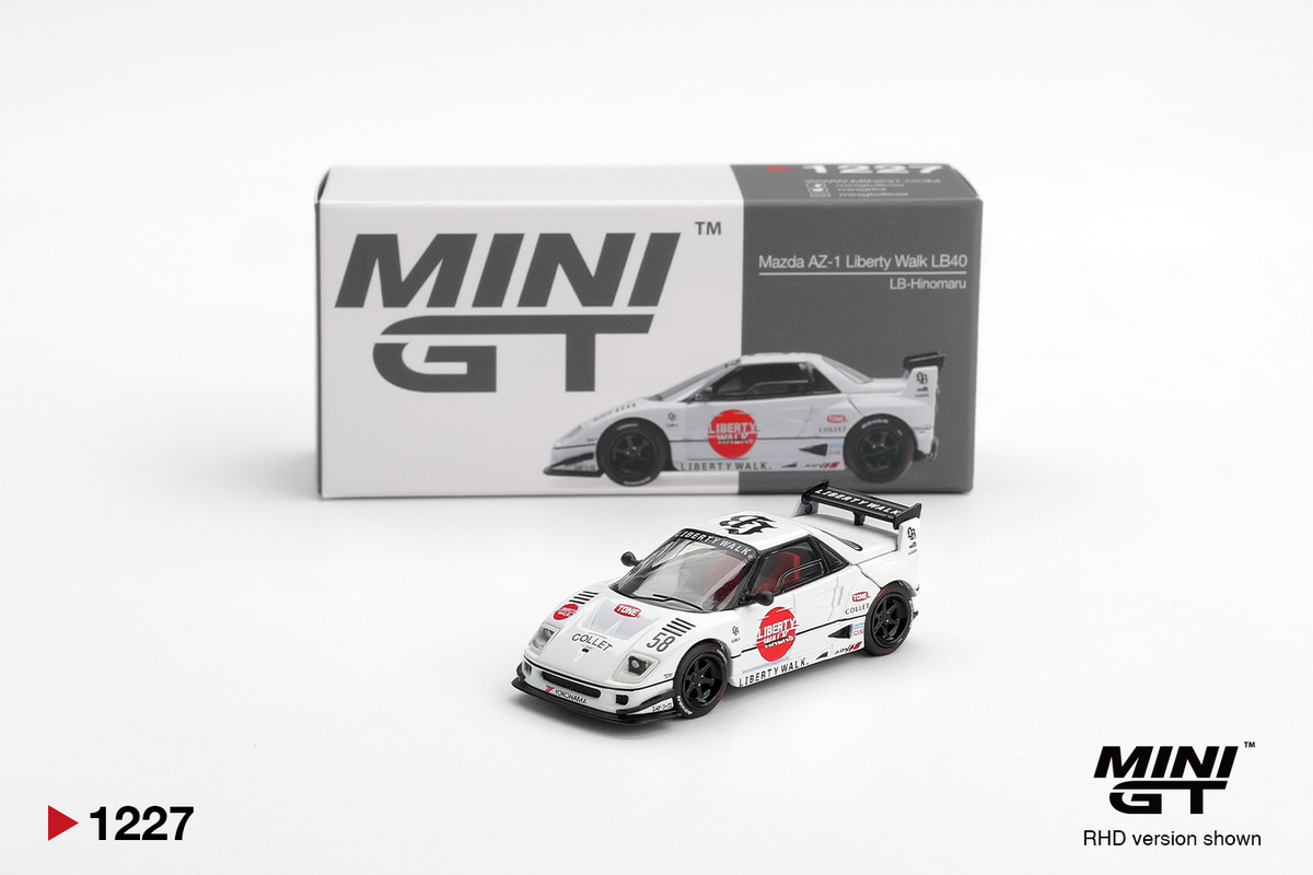 Mini GT 1:64 Mazda AZ-1 Liberty Walk LB40 LB-Hinomaru (MGT01227-BL)