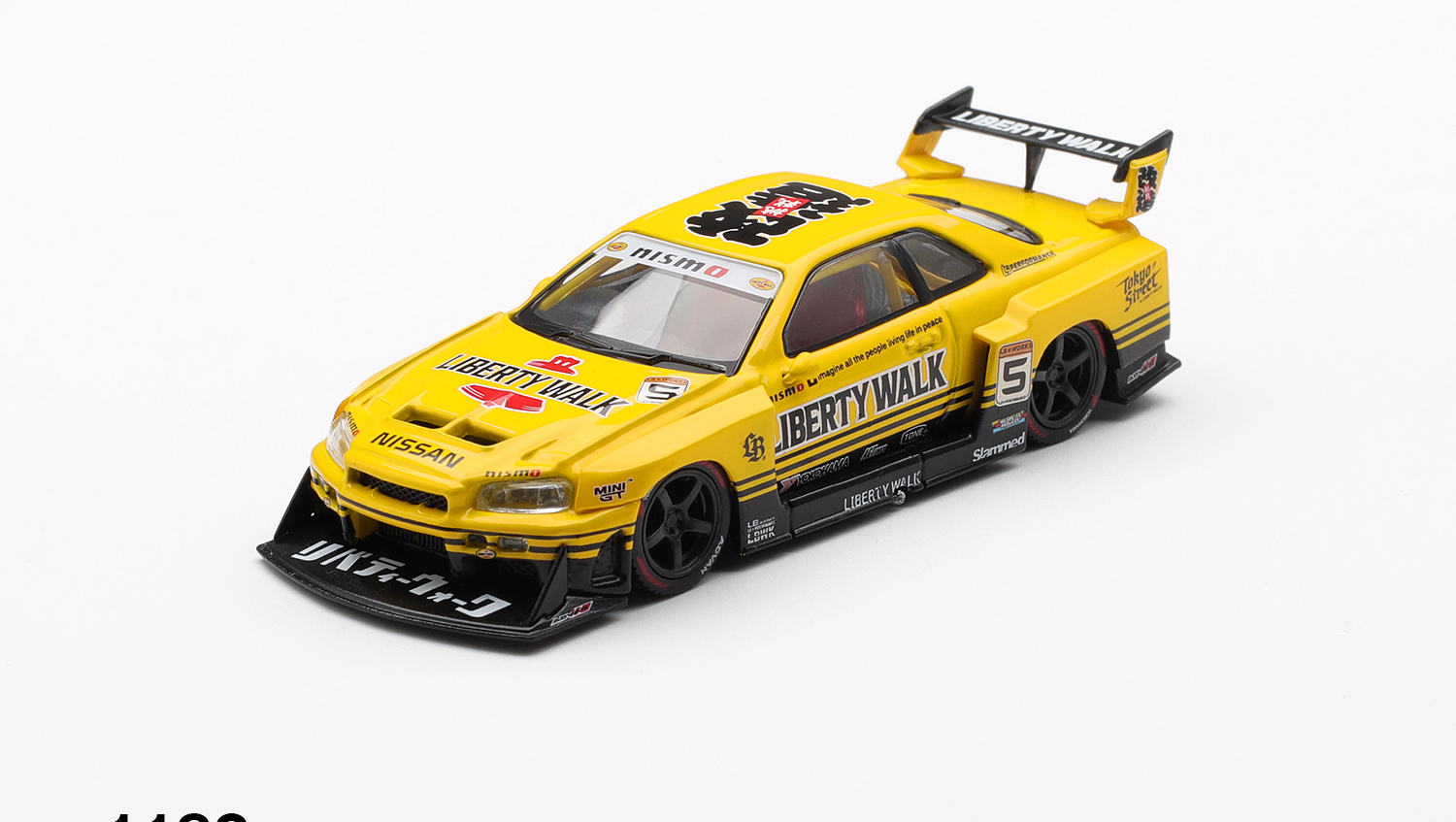 Mini GT 1:64 Nissan LB-ER34 Super Silhouette SKYLINE Sport Yellow (MGT01182-R)